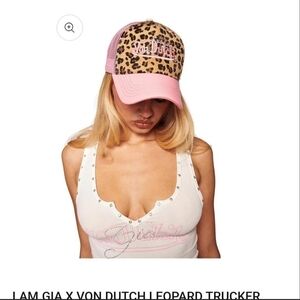 Von Dutch Leopard and Pink Mesh Cap